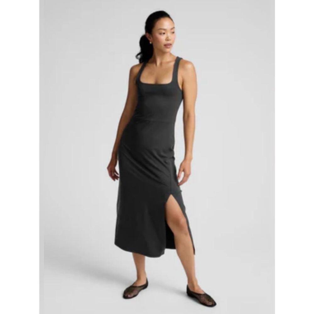 NWT Beyond Yoga Olive Midi Dress| Size Large | Soft Stretch Lounge Athleisure